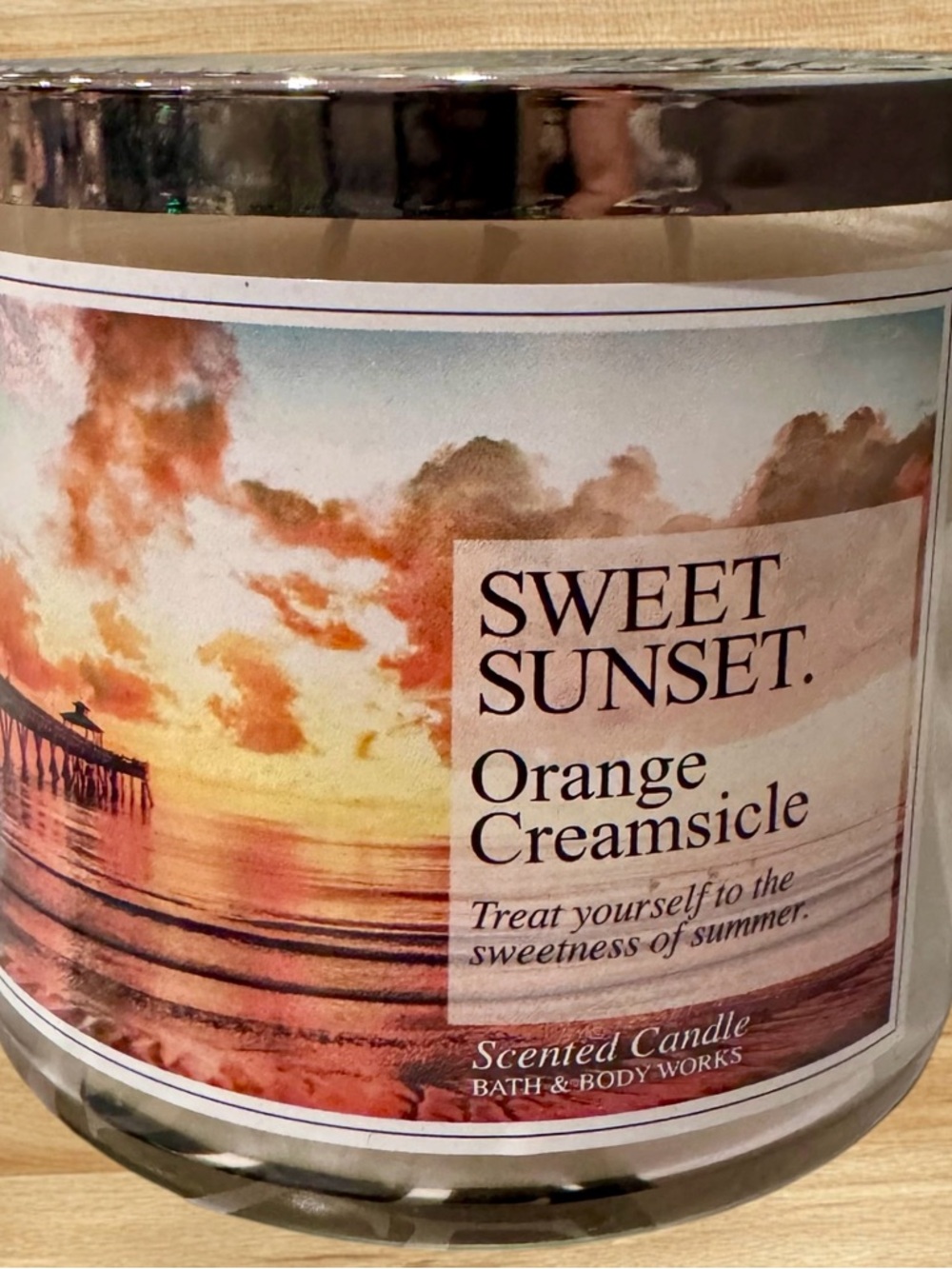 Bath & Body Works SWEET SUNSET  ORANGE CREAMSICLE 3-Wick Scented Candle 14.5 Oz